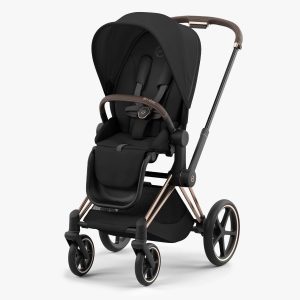 Cybex Priam 4 Complete Stroller Bundle - Rose Gold / Sepia Black