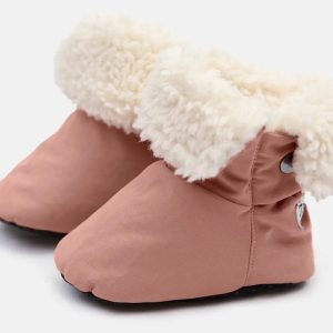 7 A.M. Enfant Baby Booties - Benji - Rose Dawn, 6-12M