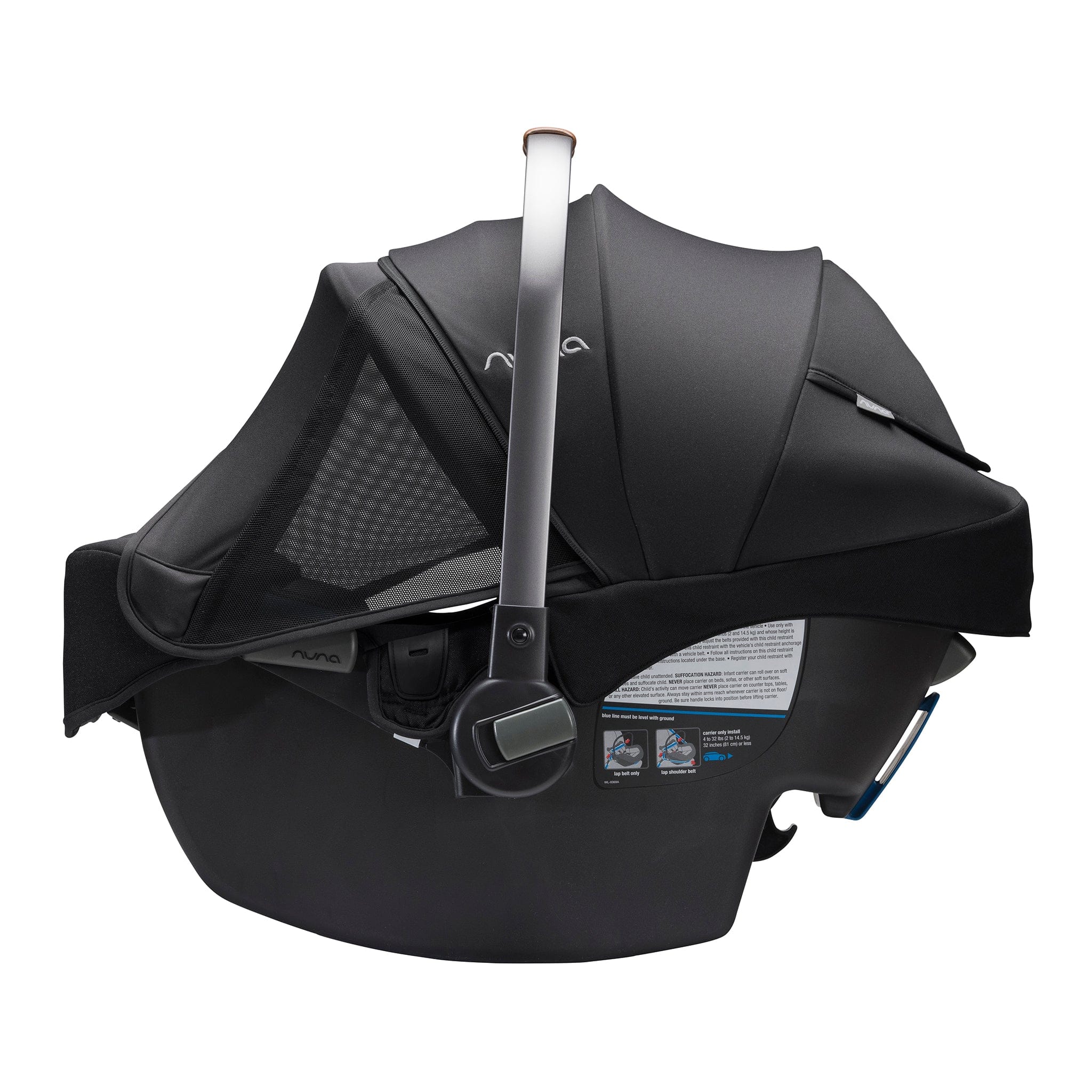 Nuna PIPA RX Infant Car Seat + RELX Base with Load Leg - Caviar - 图片 5