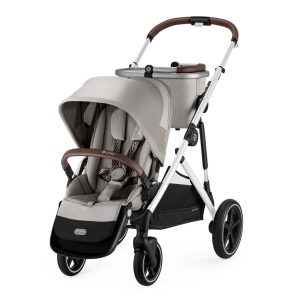 Cybex Gazelle S Single-to-Double Stroller - Silver Frame / Stone Grey