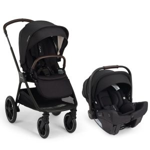 Nuna TRIV lx + PIPA urbn Baseless Infant Car Seat Travel System - Caviar