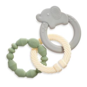 Itzy Ritzy Itzy Loops Linkable Teething Ring Set - Elephant