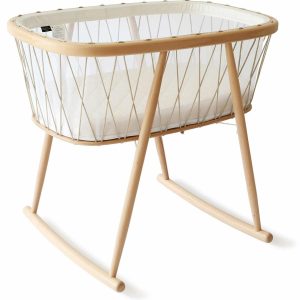 Charlie Crane KUMI Mesh Crib with Organic Mattress - Desert