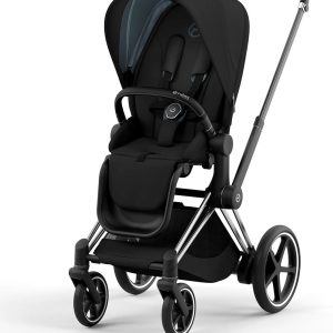 Cybex ePriam 2 Electronic Assist Stroller (One Box) - Chrome / Black / Deep Black