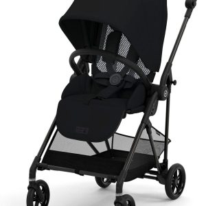 Cybex Melio Carbon 3 Compact Stroller - Moon Black