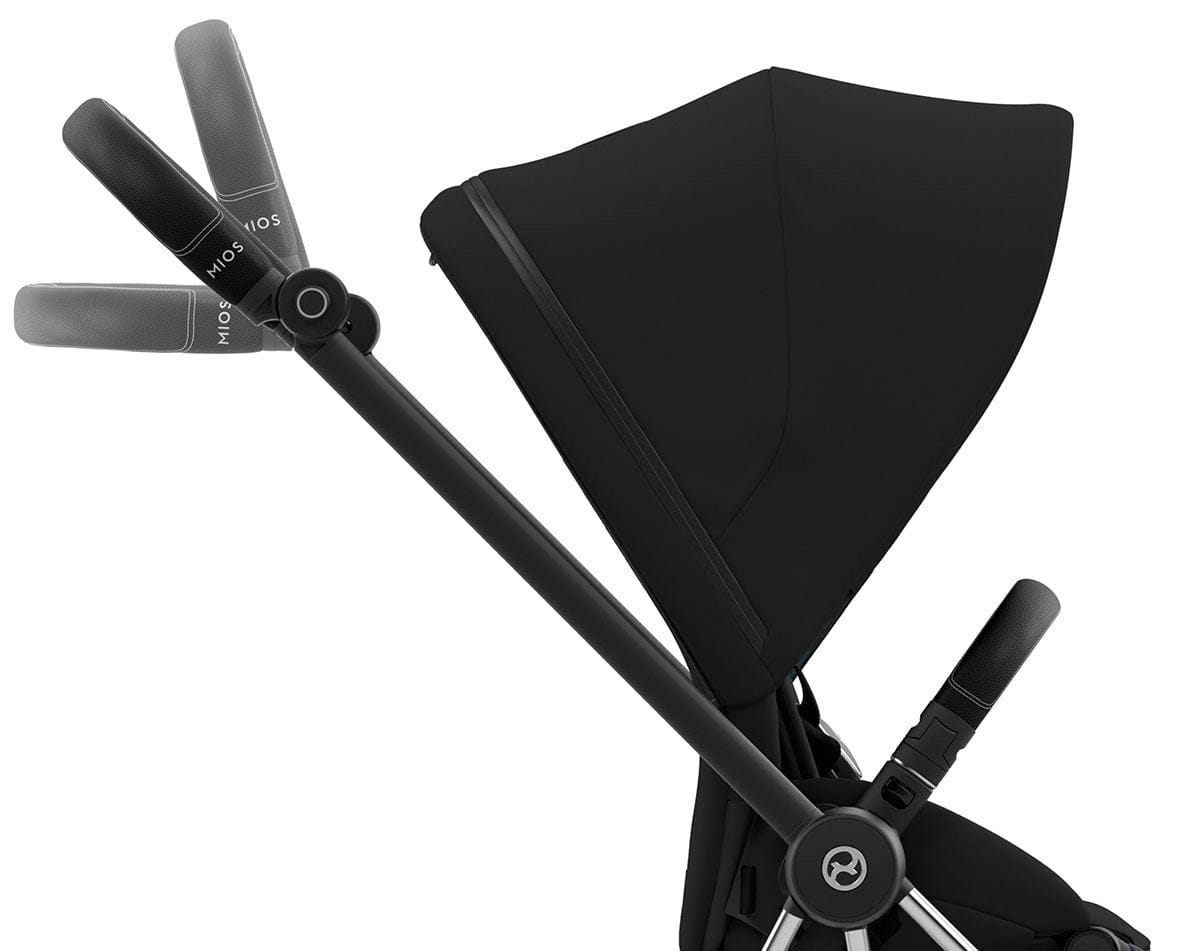 Cybex Mios 3 Stroller (One Box) - Chrome / Black / Deep Black - 图片 5