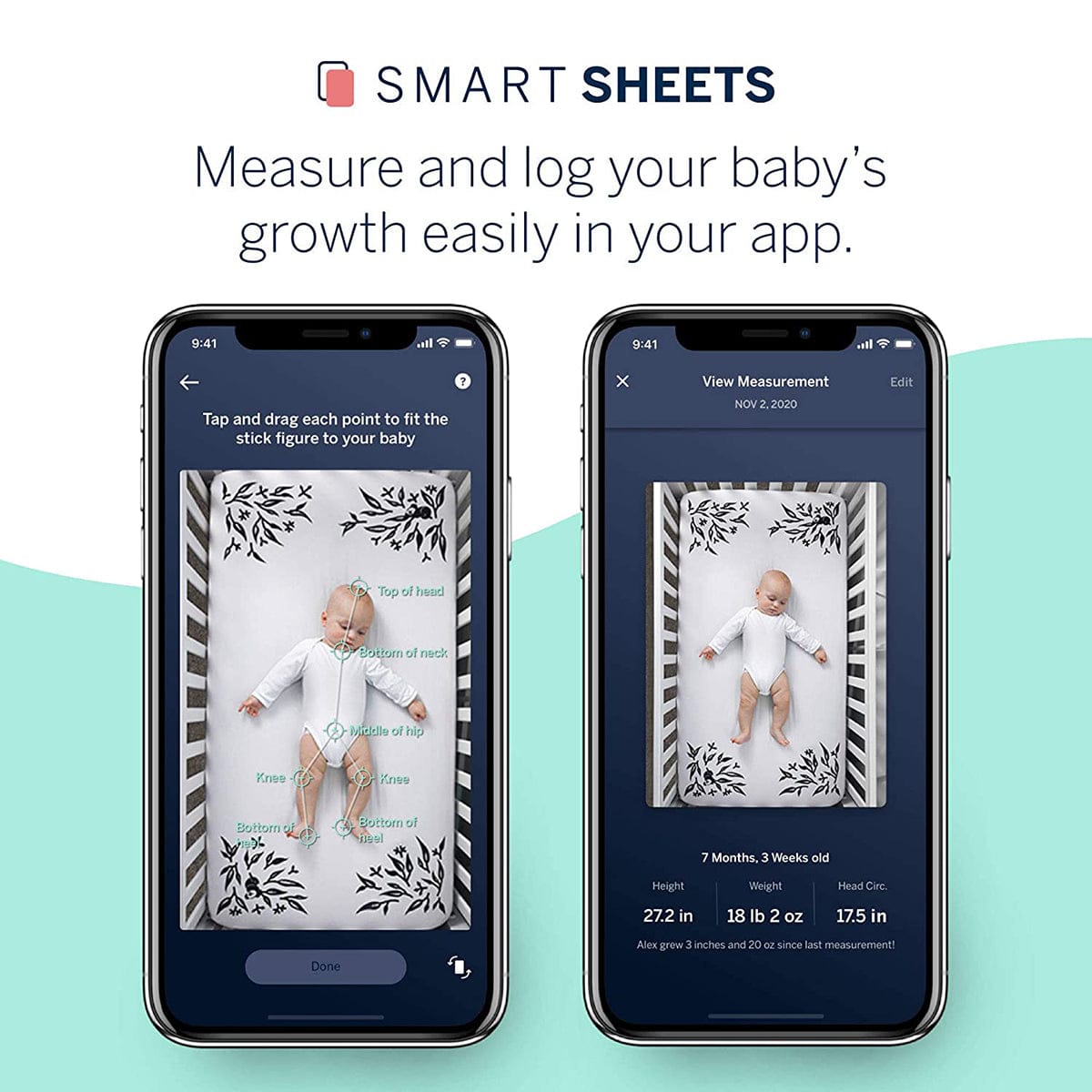 Nanit Smart Sheets - Grey - 图片 4