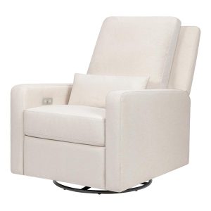 Babyletto Sigi Electronic Recliner and Swivel Glider w/ USB - Performance Cream Eco-Weave